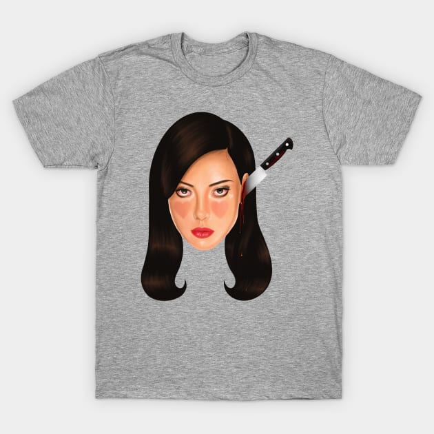 Aubrey Plaza Horror Film T-Shirt by Nancyvheart 